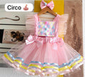 Vestido Temático de Tule Circo - Menina BLACK