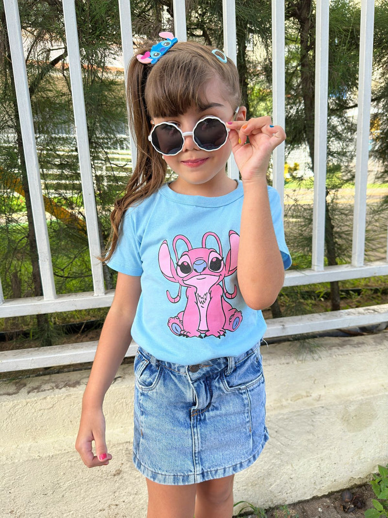 Camisas Stitch e Angel - Menina