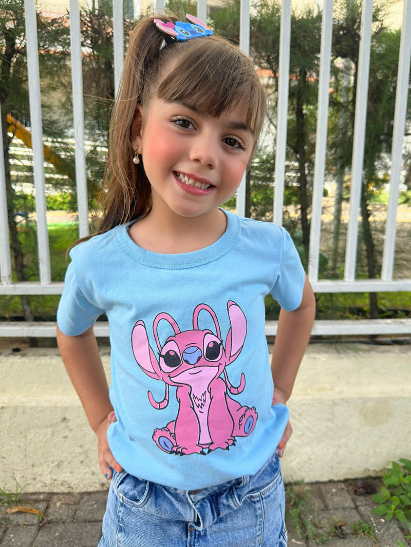 Camisas Stitch e Angel - Menina